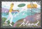 ALAND (Wereld)zegel Discgolf spelen 2022, Verzenden, Gestempeld, Sport