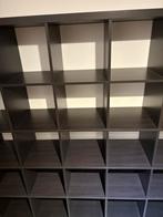 IKEA Kallax kast 25 vakken - Zwartbruin, Ophalen, 150 tot 200 cm, Zo goed als nieuw, 150 tot 200 cm