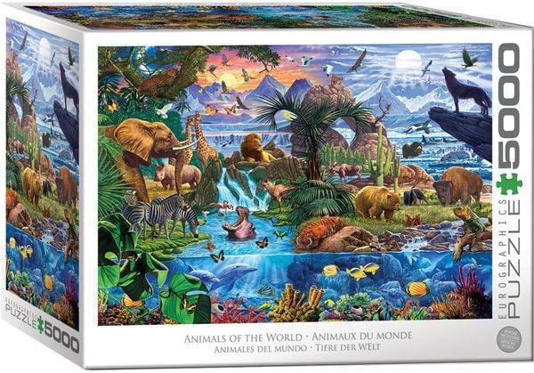 Eurographics - Animals of the World - 5000 stukjes, Hobby en Vrije tijd, Denksport en Puzzels, Nieuw, Legpuzzel, Meer dan 1500 stukjes