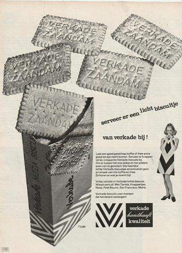 retro reclame 1969 Verkade Zaandam pak biscuitjes beschikbaar voor biedingen