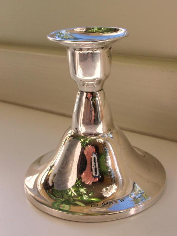 Hollands zilveren kandelaar (volledig gekeurd 1949), Antiek en Kunst, Antiek | Goud en Zilver, Zilver, Verzenden