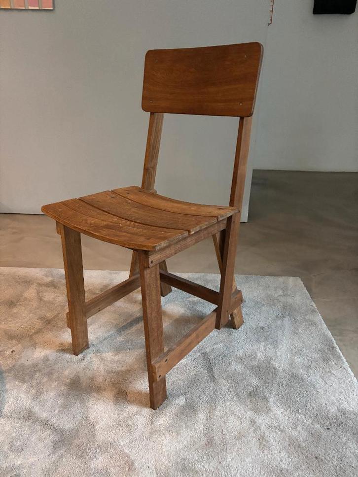 piet hein eek stoel, mukwa originals, Huis en Inrichting, Stoelen, Gebruikt, Eén, Hout, Bruin, Ophalen