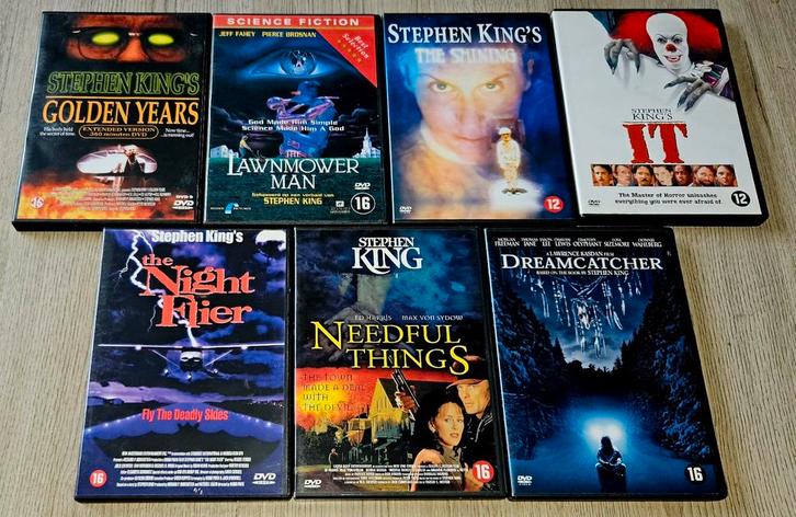 Stephen King DVD Collectie - 7 Films, Cd's en Dvd's, Dvd's | Overige Dvd's, Zo goed als nieuw, Boxset, Vanaf 16 jaar, Ophalen of Verzenden