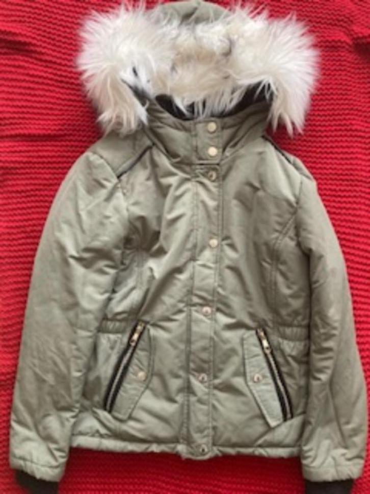 Schattige groene jas van Coolcat mt. 134/140, Kinderen en Baby's, Kinderkleding | Maat 140, Gebruikt, Meisje, Jas, Ophalen of Verzenden