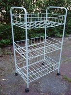 Verrijdbare 3- etage badkamertrolley, Huis en Inrichting, Ophalen, Zo goed als nieuw, Zwart, Overige typen