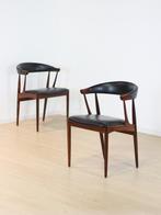 vintage set 'BA113' palissander stoelen Johannes Andersen, Huis en Inrichting, Ophalen, Gebruikt, Twee, Zwart