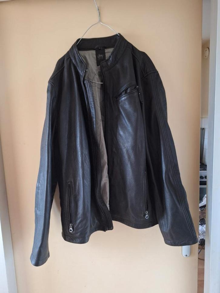 Gipsy Leren Jas - Maat XXL, Kleding | Heren, Jassen | Zomer, Gedragen, Maat 56/58 (XL), Zwart, Ophalen of Verzenden