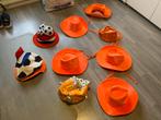 5 oranje sombrero’s en andere hoedjes koopje, Hobby en Vrije tijd, Feestartikelen, Ophalen of Verzenden, Zo goed als nieuw, Carnaval