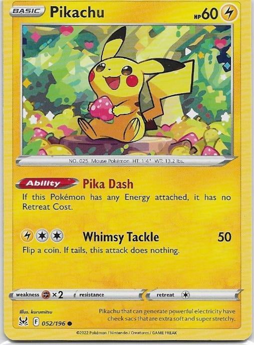 Lost Origin,  Pikachu [common] 52/196, Verzenden, Nieuw, Losse kaart