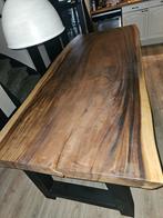 Massieve boomstamtafel 220100 cm – unieke tekening, Huis en Inrichting, Ophalen of Verzenden, Rechthoekig, 200 cm of meer, 100 tot 150 cm