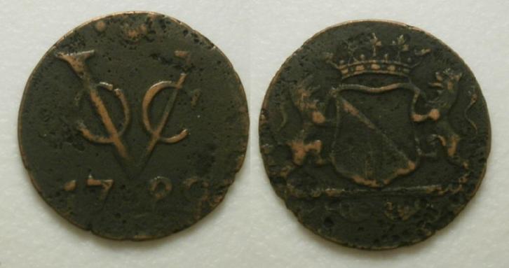 Utrecht VOC Duit 1789, Postzegels en Munten, Munten | Nederland, Losse munt, 1 cent, Vóór koninkrijk, Ophalen of Verzenden