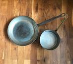 Koperen poffertjes pan, een steelpan en een koekenpan, Antiek en Kunst, Antiek | Koper en Brons, Ophalen of Verzenden