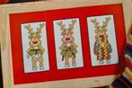 Rudolf de rendier, 3 Kerst borduurpatronen, Ophalen, Nieuw, Handborduren, Patroon