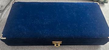 Vintage Taartschep en Mes Set in Blauwe Doos beschikbaar voor biedingen