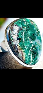 925 sterling zilveren ring met een sillica edelsteen., Verzenden, Nieuw, 17 tot 18, Met edelsteen
