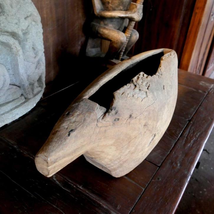 Authentieke KENTONGAN hout drum trommel kunst Indonesie KTX, Antiek en Kunst, Kunst | Niet-Westerse kunst, Ophalen of Verzenden