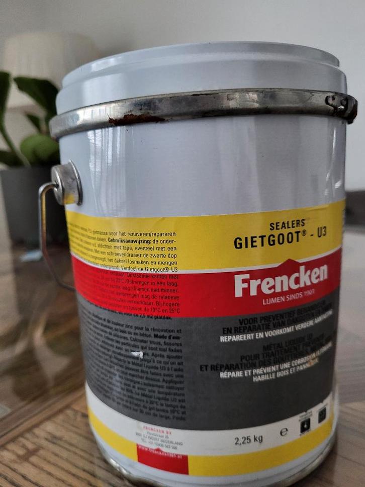 Frencken U3 Gietgoot 2,25kg., Doe-het-zelf en Verbouw, Dakpannen en Dakbedekking, Nieuw, Overige typen, Overige materialen, 15 m² of meer