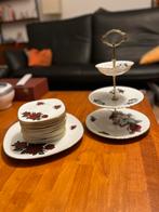 Gebaksset met etagère -  Rheinpfalz porselein, Antiek en Kunst, Antiek | Servies compleet, Ophalen