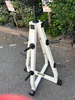 Technogym isotonic halter schijven rek, Sport en Fitness, Ophalen, Halterschijven, Rek, Halter schijven