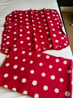 Bedovertrek 1 persoons rood met witte stippen, Ophalen of Verzenden, Eenpersoons, Rood