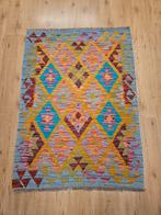 Handgeweven oosterse wollen kelim 117x86, Info@SlatsAntiek.nl, Crème, 100 tot 150 cm, Vof Slats Antiek