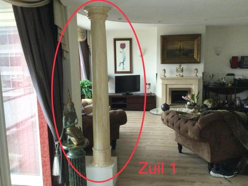 2x kunststof, gemarmerde zuilen, Antiek en Kunst, Antiek | Woonaccessoires, Ophalen