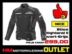 Textiel motorjas Buse Highland II All-Season - Zwart-Grijs, Motoren, Kleding | Motorkleding, Info@huybersmotoren.nl, Jas | textiel