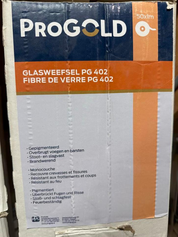 ProGold Glasvezelbehang PG402 - 25x1m, Doe-het-zelf en Verbouw, Verf, Beits en Lak, Nieuw, Verf, Minder dan 5 liter, Wit, Ophalen of Verzenden