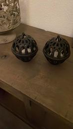Gietijzeren theelichten, Huis en Inrichting, Woonaccessoires | Kandelaars en Kaarsen, Ophalen of Verzenden, Zo goed als nieuw