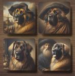 Leonberger Rembrandt stijl onderzetters met houder, Ophalen of Verzenden, Nieuw, Glas of Kopje