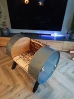 Vintage/ industrieel Olievat Stoel., Ophalen, Gebruikt, Industrieel, Vintage, Metaal