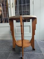 Art Deco rooktafel met messing blad, Ophalen, Overige materialen, Minder dan 55 cm, Gebruikt