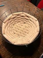 Leuke mand metaal en met stof bekleed, gevlochten, Ophalen of Verzenden, Nieuw