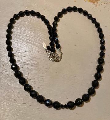 Vintage coeur de lion gitten ketting zwart glaskraal collier beschikbaar voor biedingen