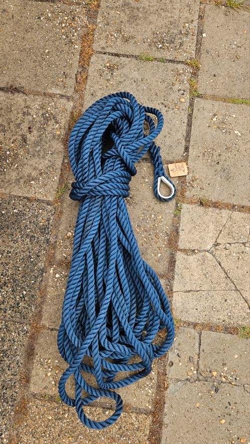 25 meter ankerlijn 12mm met rvs puntkous, Watersport en Boten, Accessoires en Onderhoud, Zo goed als nieuw, Lijn of Blok, Ophalen of Verzenden