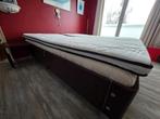 Bed, lits jumeau, Huis en Inrichting, Slaapkamer | Bedden, Ophalen, Gebruikt, Bruin, Tweepersoons