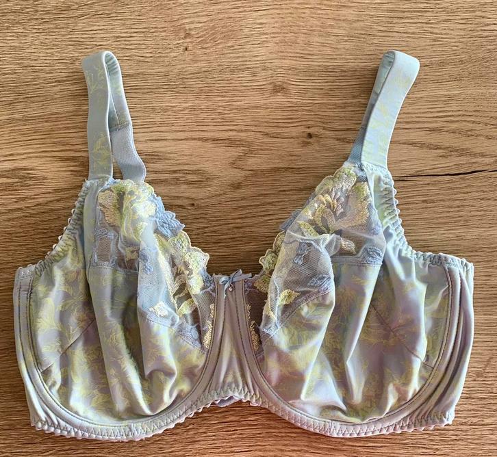 Prima donna 80F full cup bleu met geel borduur, Kleding | Dames, Ondergoed en Lingerie, BH, Blauw, Verzenden