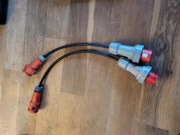 2 stuks. 63a naar 32a verloop. 1 meter  beschikbaar voor biedingen