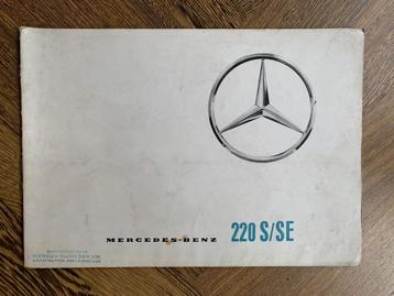 Brochure Mercedes-Benz 220S en de 220SE limousine W111 1963 beschikbaar voor biedingen