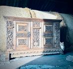 * Brocante stoer dressoir commode vergrijst eiken *, Huis en Inrichting, Ophalen, Zo goed als nieuw, 25 tot 50 cm