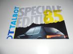 brochure Peugeot-Talbot modellenprogramma 1986, Overige merken, Ophalen of Verzenden, Zo goed als nieuw