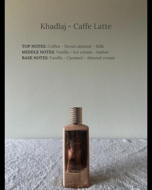KHADLAJ - CAFFE LATTE -> 2-5-10 ml, Sieraden, Tassen en Uiterlijk, Uiterlijk | Parfum, Nieuw, Verzenden