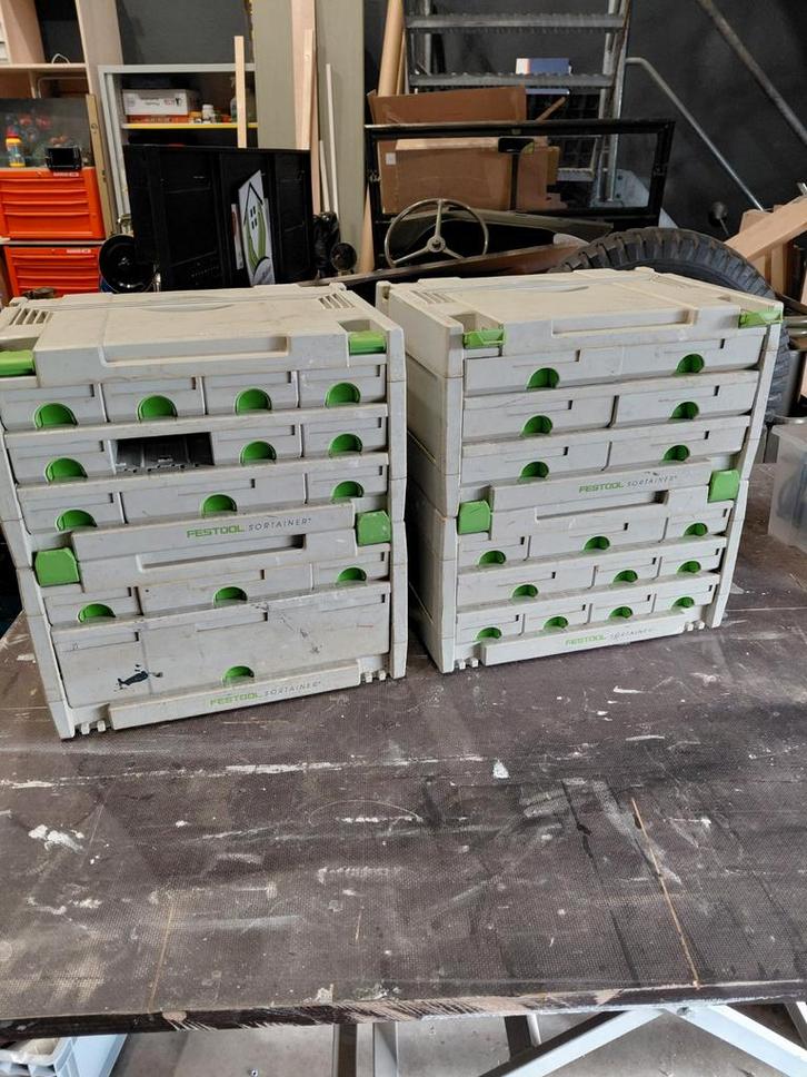 4 Festool Sys3 Sortainers - Gereedschapskoffers, Doe-het-zelf en Verbouw, Gereedschapskisten, Gebruikt, Ophalen of Verzenden