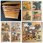 Educo puzzelkast met 8 dierenpuzzels., Ophalen of Verzenden, Gebruikt