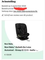 Novi Baby Goliath Go I-size Autostoel Groep 0-1-2-3 Isofix, 15 t/m 36 kg, Zo goed als nieuw, Isofix, Ophalen