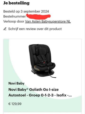 Novi Baby Goliath Go I-size Autostoel Groep 0-1-2-3 Isofix beschikbaar voor biedingen