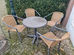 Tuinset, Ophalen, 4 zitplaatsen, Gebruikt, Bijzettafel