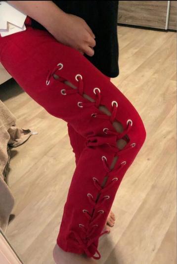 Sandro jeans broek rood mt 36 beschikbaar voor biedingen