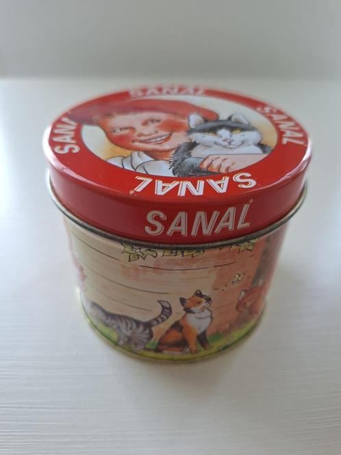 Sanal vintage katten poezen blikje blik, eind 90er jaren, Verzamelen, Blikken, Gebruikt, Overige, Overige merken, Ophalen of Verzenden