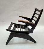 Vintage fauteuil Jan den Drijver De Stijl hout opknapper, Gebruikt, ., 75 tot 100 cm, Ophalen of Verzenden